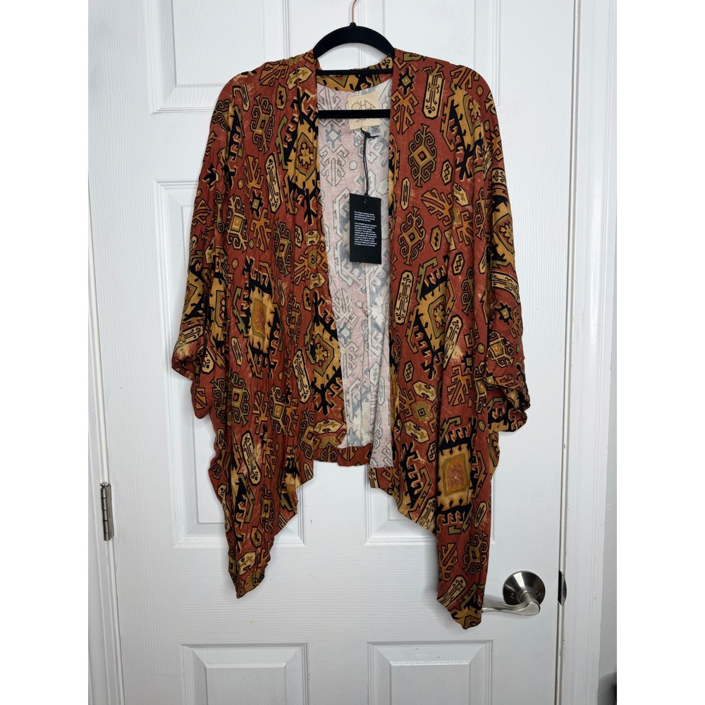 Chaser NWT Aztec Boho Open Front Kimono Size XS/S